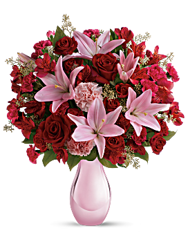 Teleflora's Roses and Pearls Bouquet